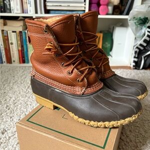 LL Bean Women's Bean Boots, 8" Shearling-Lined Insulated